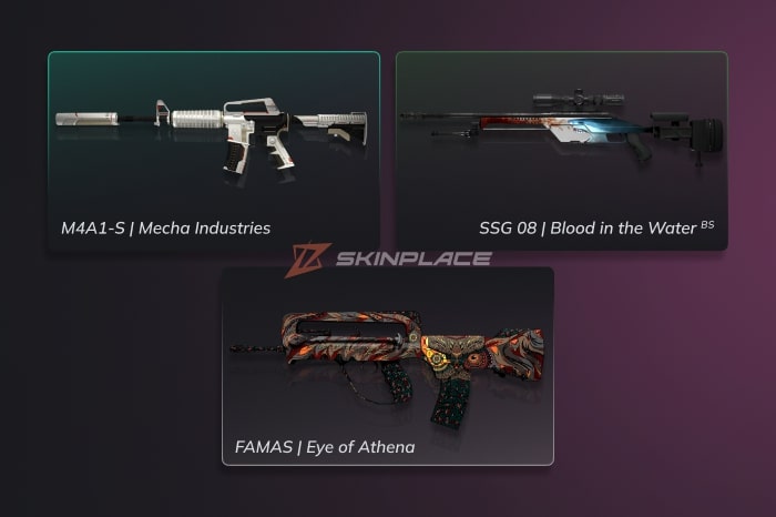 Cheap Pink Skins in (CS:GO) CS2 featuring vibrant pink-rarity weapon skins showcased as budget-friendly cosmetic options for players looking to upgrade their inventory at a low cost.