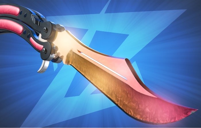 Butterfly Knife | Fade — a highly sought-after CS2 (CS:GO) knife with a vibrant gradient blade, known as one of the most valuable and expensive knives in Counter-Strike 2.
