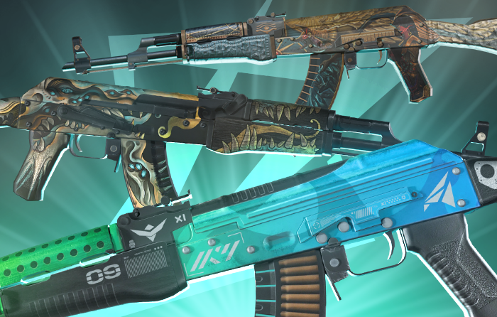 Best AK-47 skins under $50 in CS2, showcasing affordable yet stylish AK skins with vibrant patterns and clean finishes.