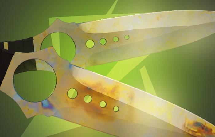 Gold Gem Skeleton Knife (#914, #943, #834) CS2 skin offering eye-catching gold patterns, affordable pricing around $1,000, and strong glove pairing potential