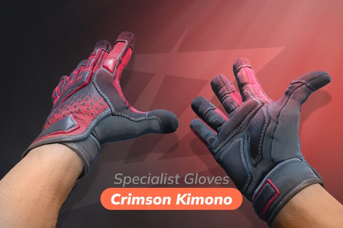 ★ Specialist Gloves Crimson Kimono CS2 gloves released on November 28, 2016, available from the Glove Case and Operation Hydra Case, priced between $1,484.29 and $9,896.85. Legendary red CS2 (CS:GO) gloves known for pattern-dependent design, where the amount of red on the back of the hands ranges from minimal to rare Max Red versions fully covered in deep red. Highly sought-after and considered among the best red gloves in CS2 for traders, with Max Red patterns reaching astronomical prices.