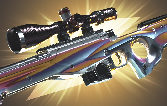 AWP | Chrome Cannon Covert CS2 skin from the Kilowatt Collection (released February 6, 2024) with chrome metallic finish and red accents – cheapest covert skins CS2 price range $12.80 to $206.94