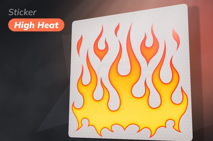 Sticker | High Heat, a High Grade item released October 2, 2024 from the Elemental Craft Stickers collection, featuring red and orange flame design in paper finish, starting at $0.80, a solid option among cheap red stickers CS2 for budget crafts.