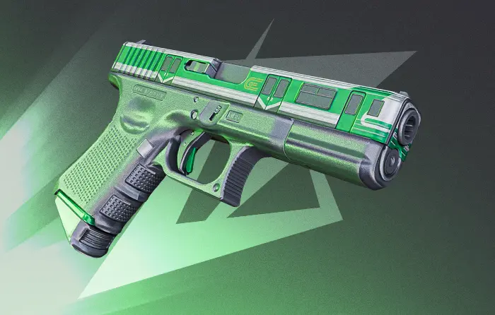 Glock-18 Green Line CS2 skin Mil-Spec Grade from The Train 2025 Collection released March 31 2025, black grip with bright green subway car design on slide, priced $0.28 to $8.58, one of the best glock skins for green crafts and inventories