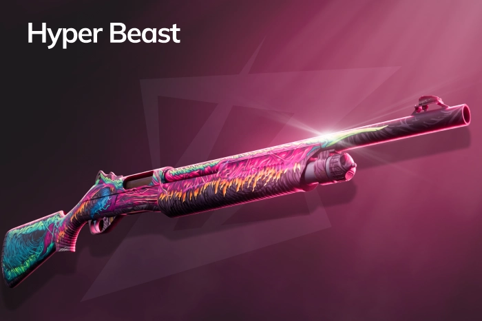 Nova | Hyper Beast CS2 skin with a psychedelic monster design in bright anodized colors, Classified rarity (3.2% drop rate), priced $13.48–$68.78, from The Wildfire Collection, released February 17, 2016, featuring the quote “They call you The Oni, right? Such a scary name for such a sad man,” created by frontaLOBE, highly popular (90%) and owned by players like s1mple, adren, and rallen.