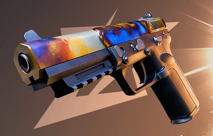 Five-SeveN Heat Treated Blue Gem pattern #904 featuring the Rank 1 Blue Gem with nearly full blue playside coverage and minimal gold or purple, making it the rarest and most valuable pattern.