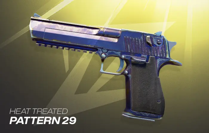 Deagle Heat Treated Purple Gem Pattern #29 displaying a sought-after purple finish from the Heat Treated Desert Eagle Purple Gem pattern collection.