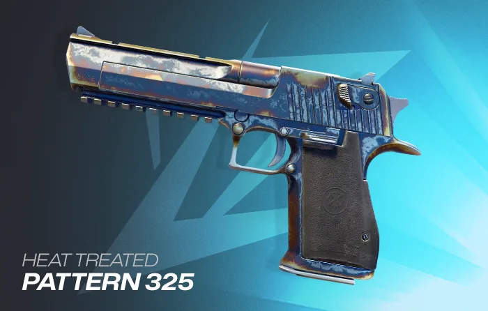 Heat Treated Desert Eagle Pattern #325 showcasing a premium Gold Gem finish with rich gold coverage and strong collector appeal.
