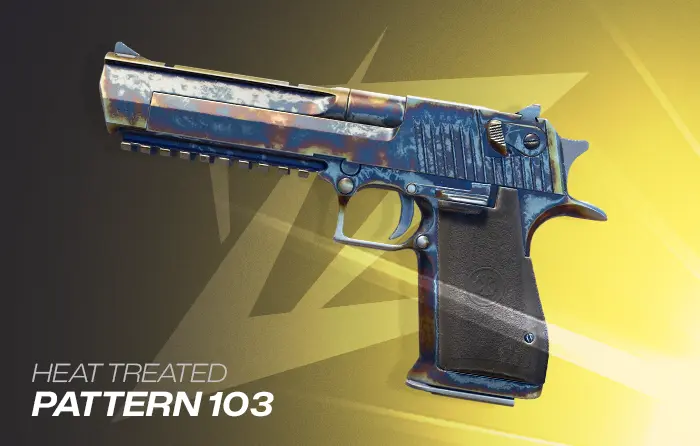 Deagle Heat Treated Gold Pattern #103 displaying a sought-after gold finish from the Desert Eagle Heat Treated Gold pattern collection.