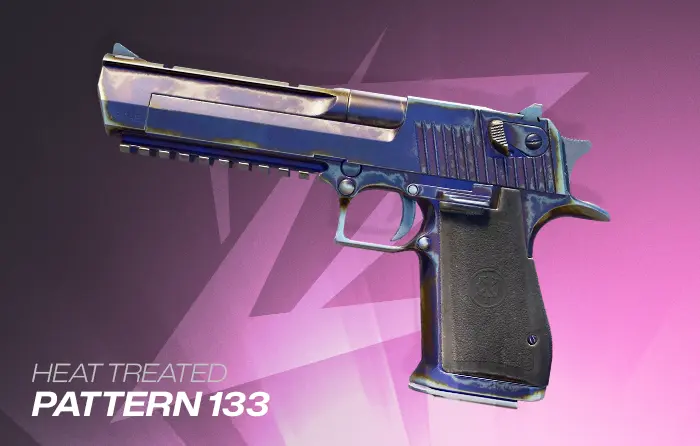 Heat Treated Desert Eagle Pattern #133 showcasing a distinctive Purple Gem finish with vibrant purple tones and premium collector appeal.