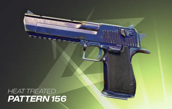 Heat Treated Desert Eagle Pattern #156 showcasing a sought-after Purple Gem finish with distinctive purple coloring and collector appeal.