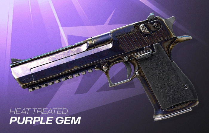Desert Eagle Heat Treated Purple Gem patterns showcasing the best Purple Gem finishes and rare Heat Treated Desert Eagle patterns in CS2.