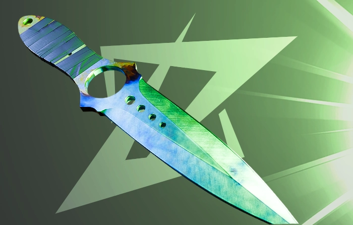 Skeleton Knife Blue Gem #169 Pattern