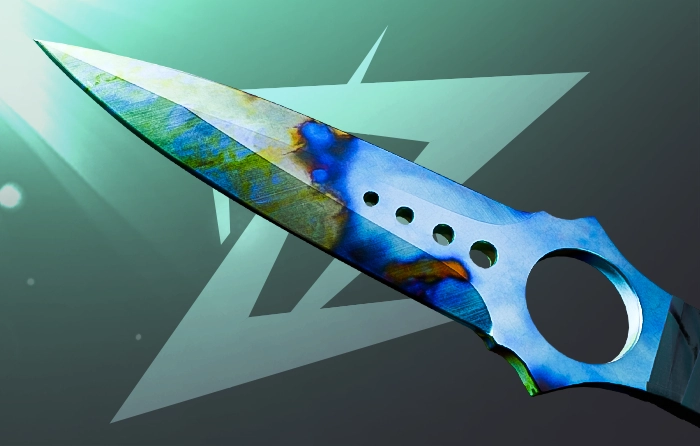 Skeleton Knife Blue Gem #269 Pattern