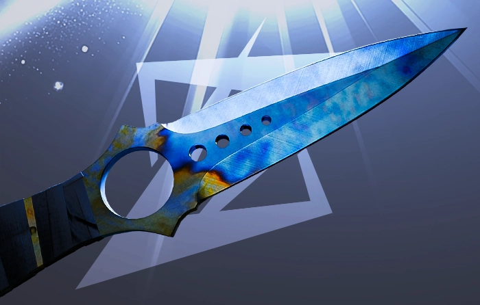 Skeleton Knife Blue Gem #601 Pattern