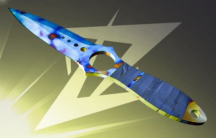 Skeleton Knife Blue Gem #634 Pattern