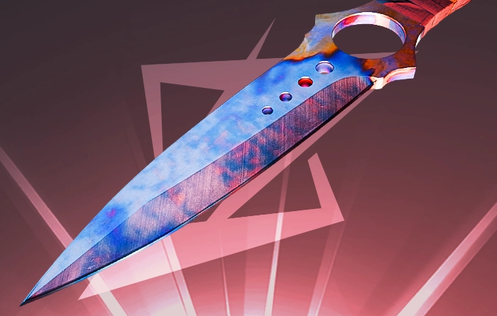 Skeleton Knife Blue Gem #704 Pattern