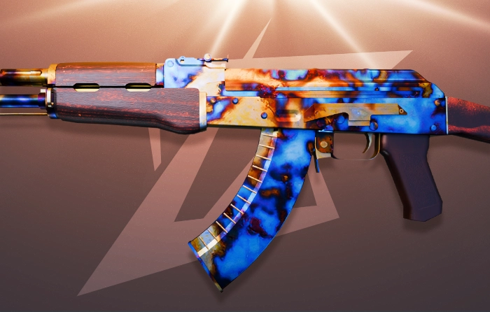 AK-47 Case Hardened Blue Gem #129 Pattern
