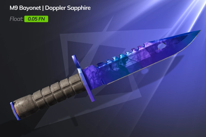 M9 Bayonet Doppler Sapphire - Float 0.05