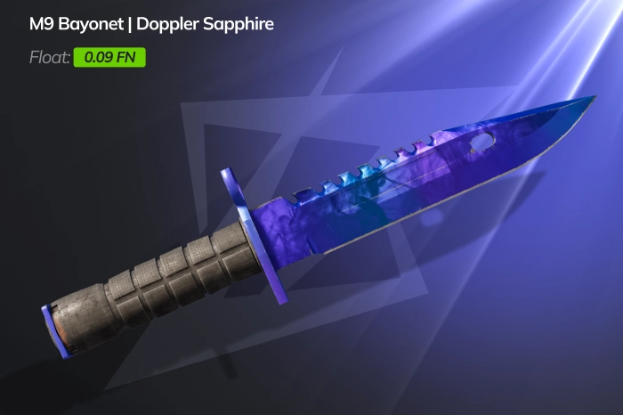 M9 Bayonet Doppler Sapphire - Float 0.09