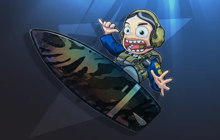 Best Black Stickers - Dark Water Surf Ava (Foil)