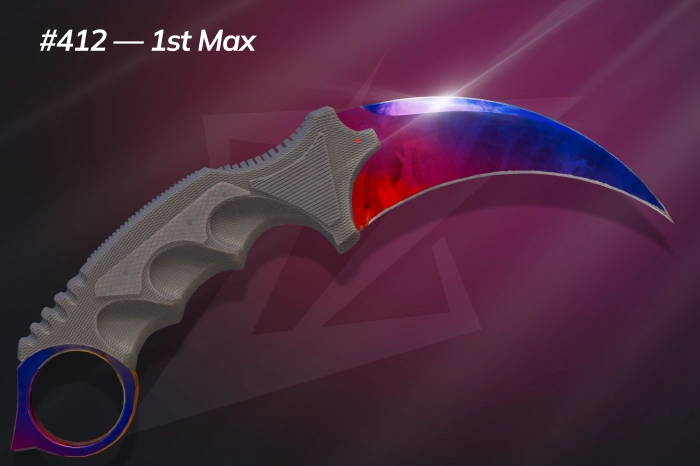 Karambit Fire & Ice Seed #412 — 1st Max