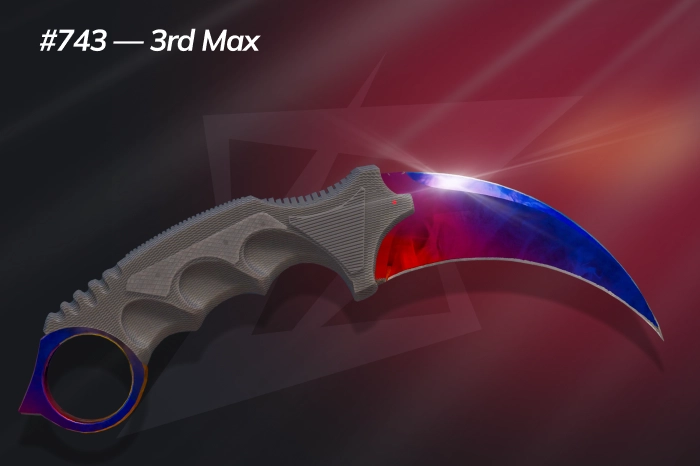 Karambit Fire & Ice Seed #743 — 3rd Max