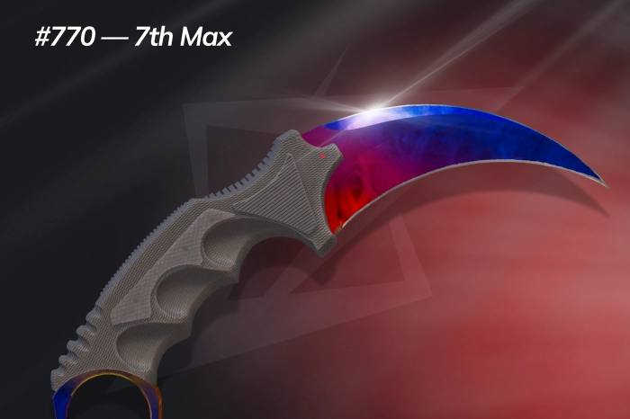 Karambit Fire & Ice Seed #770 — 7th Max