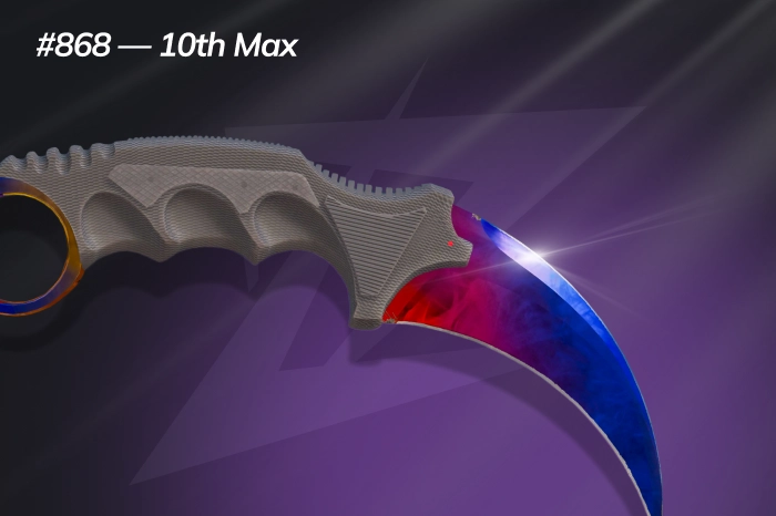 Karambit Fire & Ice Seed #868 — 10th Max