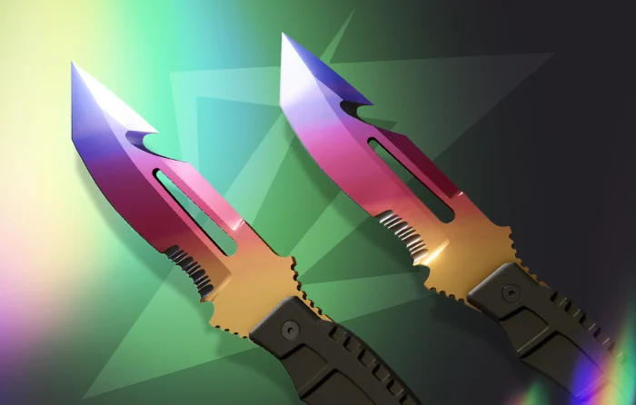 Survival Knife Full and Fake Fade