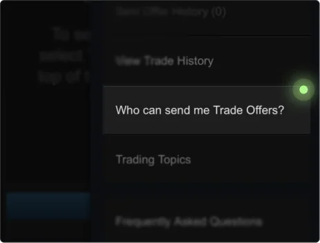 Tap “Who can send me trade offers”
