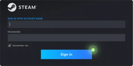 Log into your Steam account