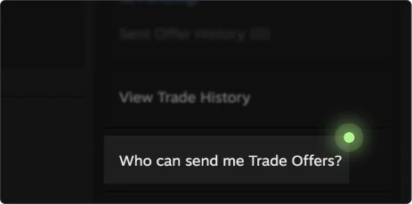 Scroll down and click on “Who can send me Trade Offers?”