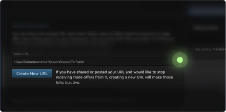 Under “Third-Party Sites”, you’ll find trade URL Steam
